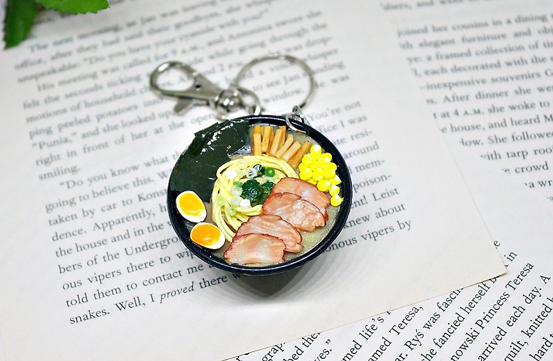=>Clay Series-Japanese-style porridge ramen-hanging #包包配件#Fake Food# -Limited*1- - Keychains - Clay Orange