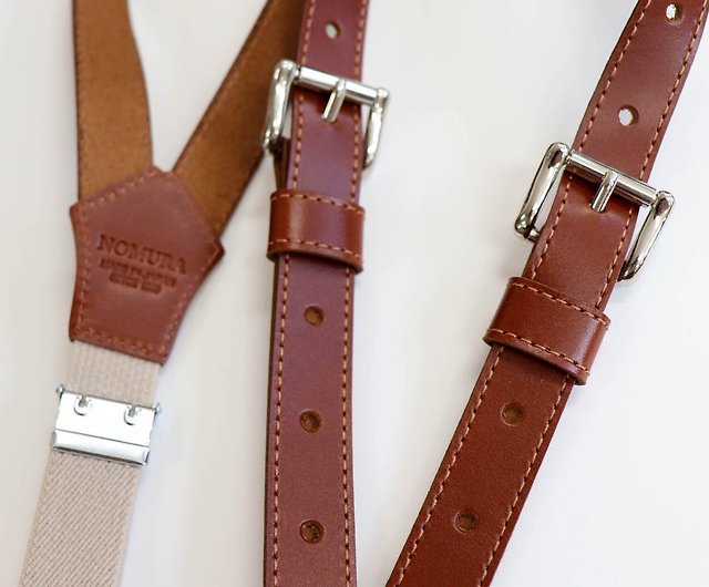 NOMURA suspender buttons formal Leather Suit Gift Christmas Mens fashion -  Shop nomurabelt Belts - Pinkoi