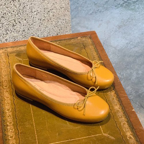 Cicala Pu 喜樂鋪手工鞋 15606 芒果黃 手工娃娃鞋