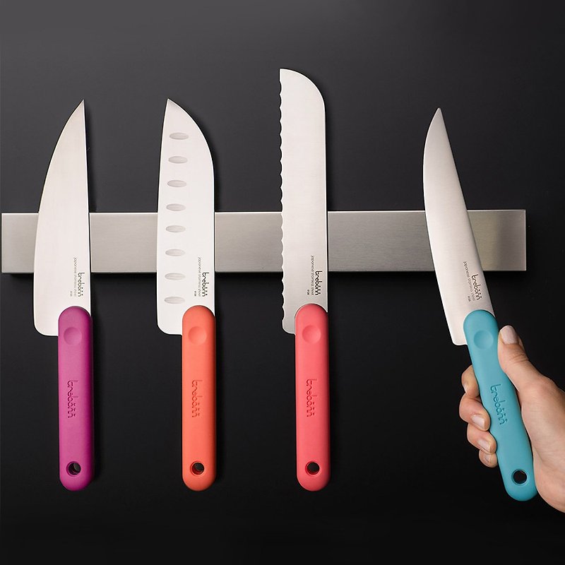Italian trebonn Knives four-piece professional knife set (chef’s knife + carving knife + bread knife - Knives & Knife Racks - Stainless Steel Multicolor