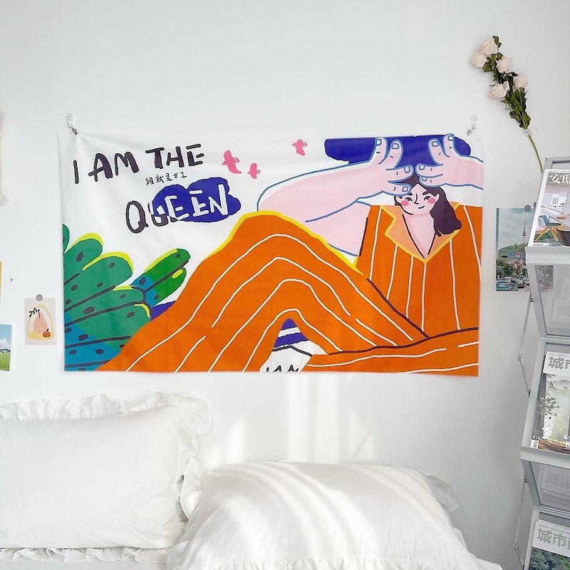 姐就是女王 原創掛布裝飾掛毯插畫女性意識藝術 改造客廳臥室 - 掛牆畫/海報 - 其他材質 