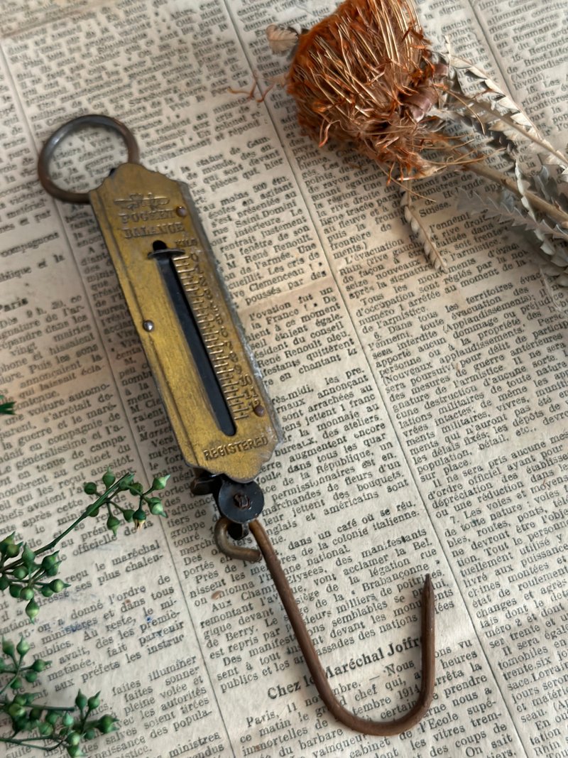 Antique Iron Brass Pocket Balance Weighing Scale - Items for Display - Other Metals 