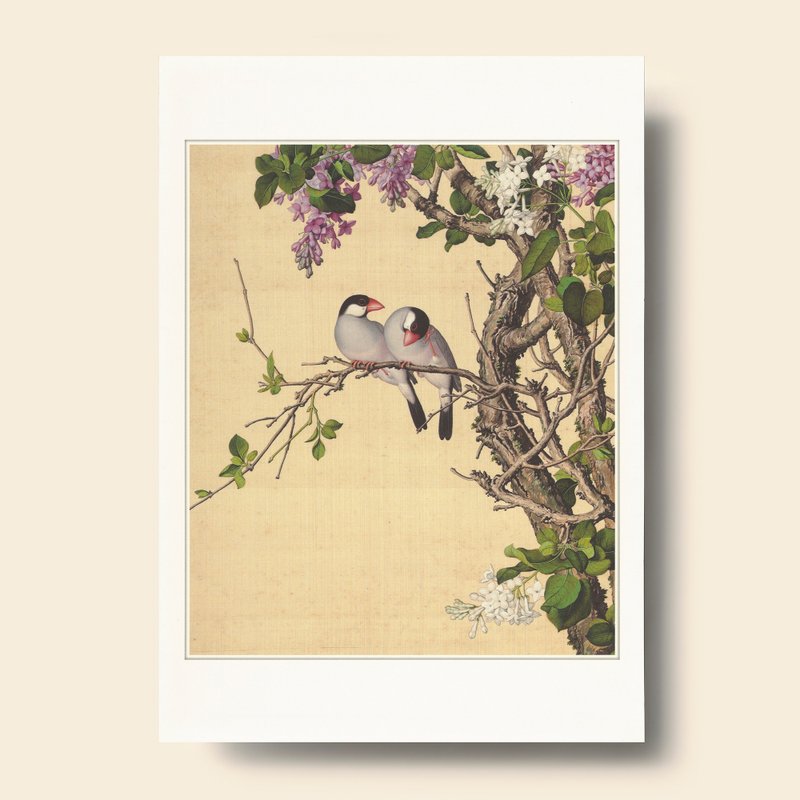 Print Card, Lilac, Immortal Blossoms in an Everlasting Spring - โปสเตอร์ - กระดาษ สีกากี