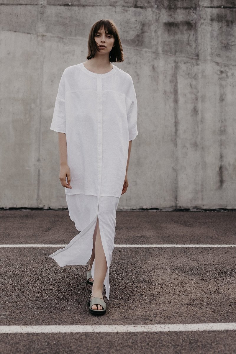 Linen Dress Motumo – 18S2 - ชุดเดรส - ลินิน 