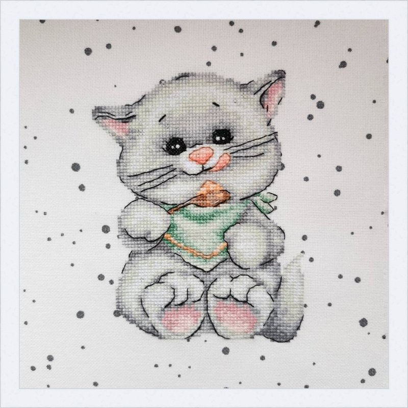 Cross stitch Pattern cat nursery room decor - 手工藝教學/工具書 - 其他材質 
