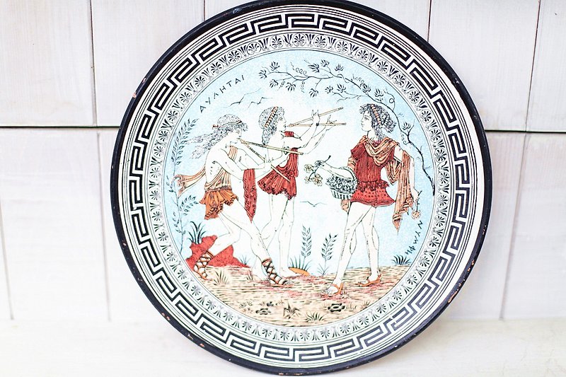[Good day] fetish hand-painted plate ancient Greek mythology - Items for Display - Pottery 