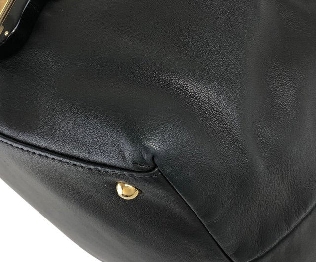 日本直送 名牌中古包 】LOEWE ロエベ カリエPM ハンドバッグ ブラック