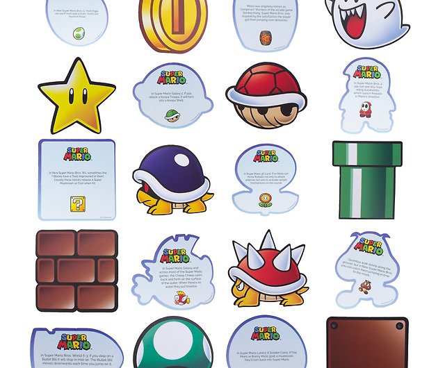 Super Mario Fun Fact Cards/ Coasters - One Set of 20 Designs - Shop  paladone-hk Other - Pinkoi
