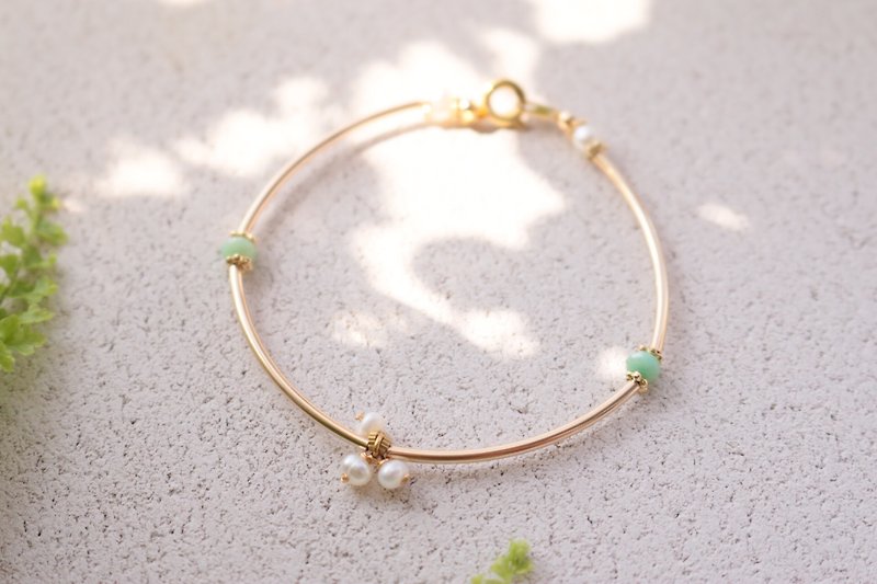 Green Chalcedony Bracelet 1029 - Cherish - Bracelets - Gemstone Green