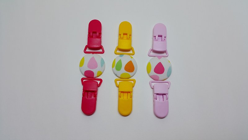 Raindrops handkerchief clip / peace clip - Bibs - Cotton & Hemp Multicolor