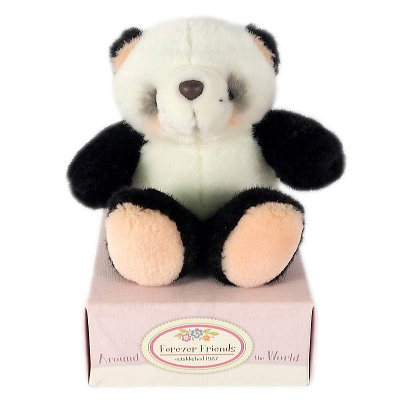 4.5 inches/panda hug fluffy bear [Hallmark-ForeverFriends hug series] - ตุ๊กตา - วัสดุอื่นๆ ขาว