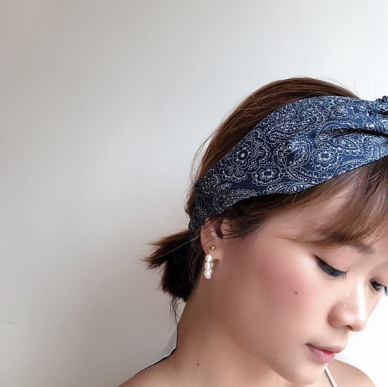 Under the microscope Elastic hairband - Headbands - Other Materials Blue