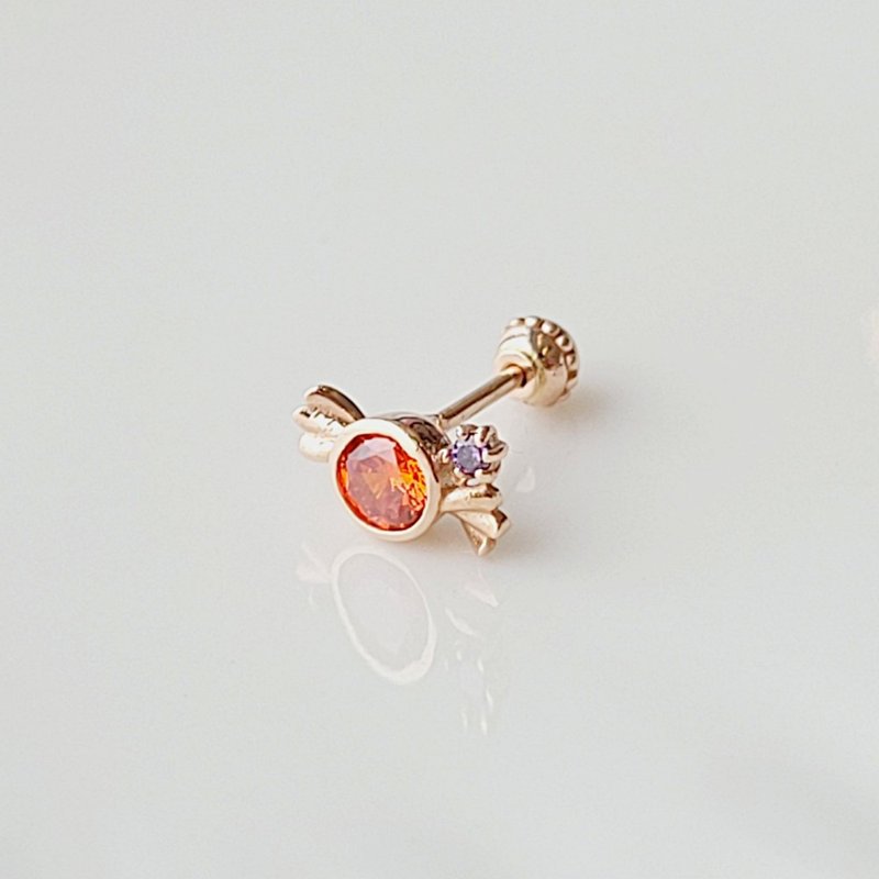 14k Orange Candy Piercing - ต่างหู - โรสโกลด์ 