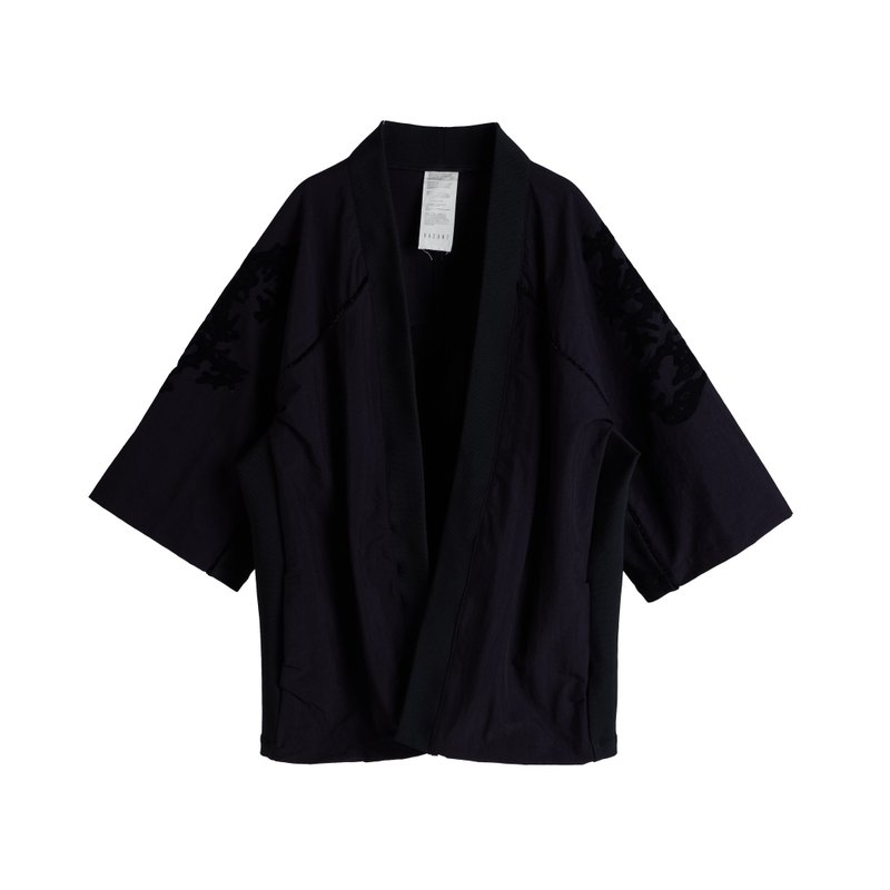 Amoeba Haori - Men's Coats & Jackets - Cotton & Hemp Black