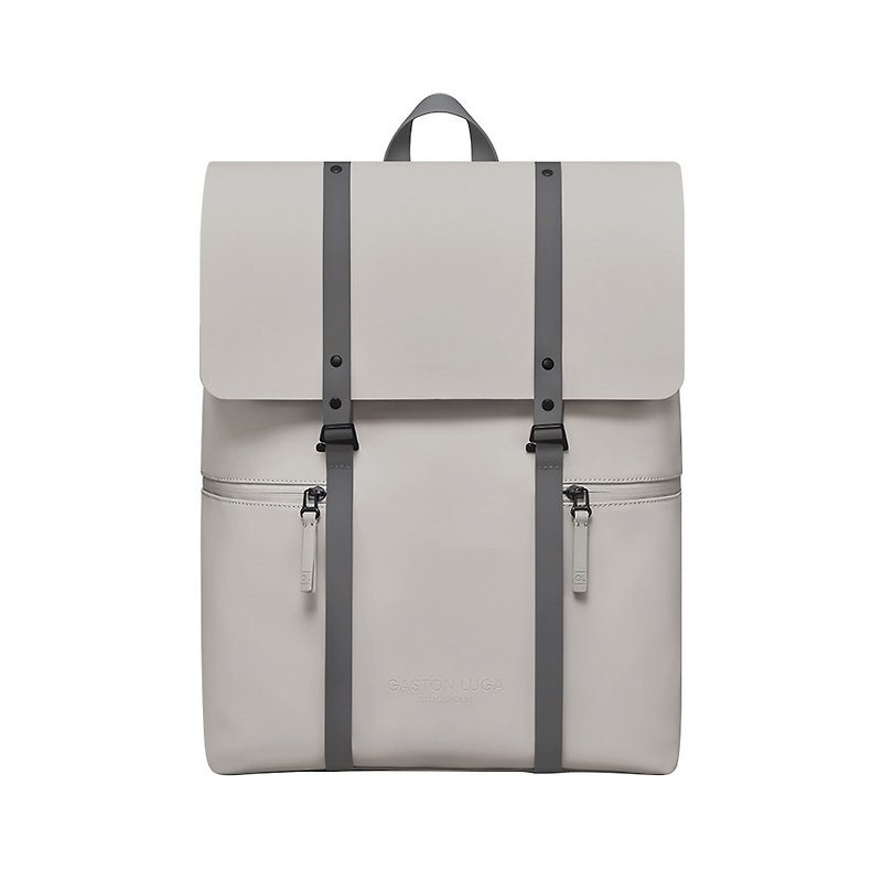 GASTON LUGA Splash 2.0 personalized backpack 16 inches - taupe [ready in stock] - กระเป๋าเป้สะพายหลัง - วัสดุอื่นๆ สีเทา