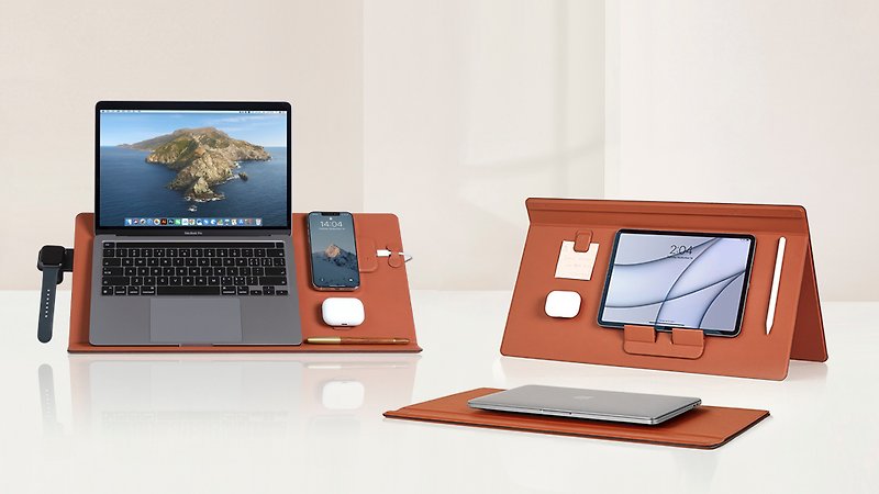 Moft Smart Desk Mat - MS020 - Computer Accessories - Faux Leather Brown