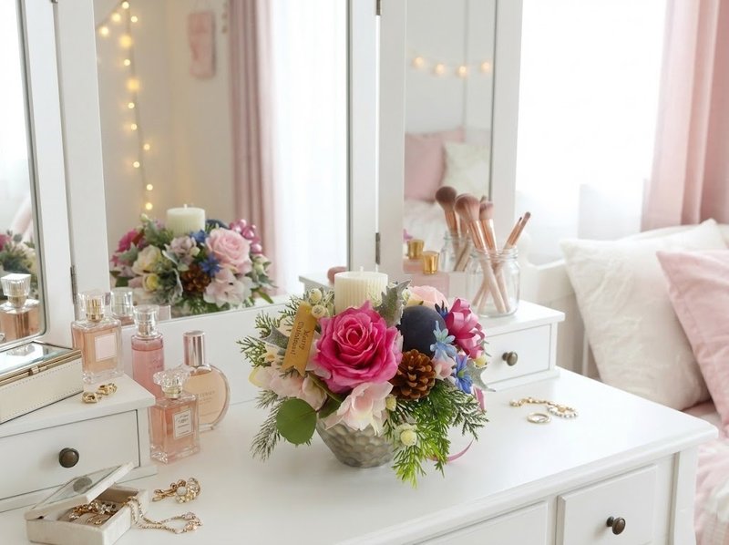 Rose Serenade Tabletop Floral Arrangement: Free Specialist Delivery within Taipei & New Taipei City; Additional Shipping Fees Apply for Other Regions. - Plants - Other Materials Purple