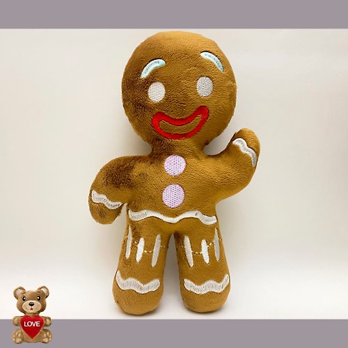 Tasha's craft Personalised Gingerbread Stuffed toy ,Super cute personalised soft plush toy