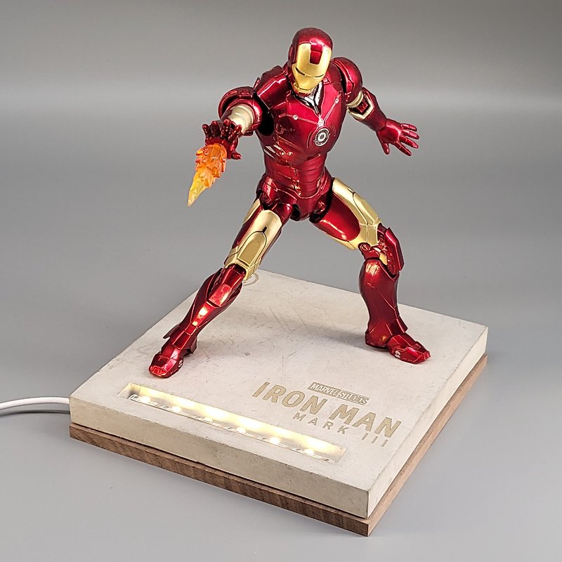 450g Figure Cement Display Lamp Marvel/Captain America/Iron Man/Thor Thor/Avenge - โคมไฟ - ปูน สีกากี