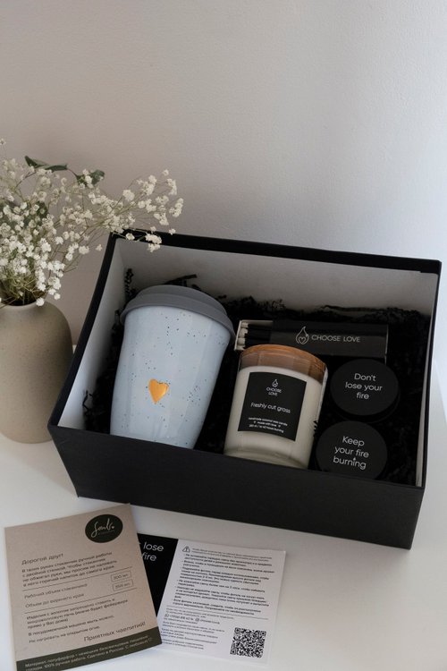 Ceramic travel mugs set, candle gift set, aroma gift set, Mug with lid  ceramic - Shop Soul in Ceramic Pottery & Ceramics - Pinkoi