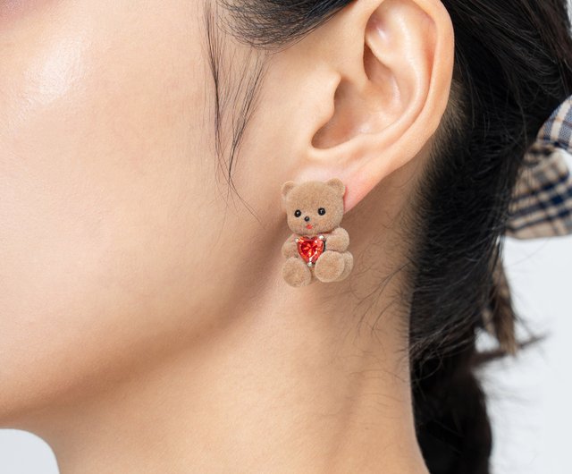 ♥ K9 テディベア ピアス 楽天市場】【P10倍 500円OFFクーポン】18k k18ゴールド