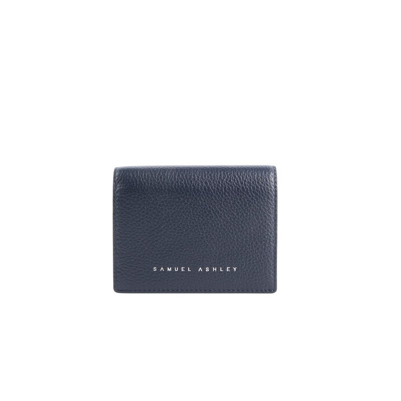 【BESTSELLER】Lola Bi-fold Leather Wallet - Navy | New Year Gift - Wallets - Genuine Leather Blue