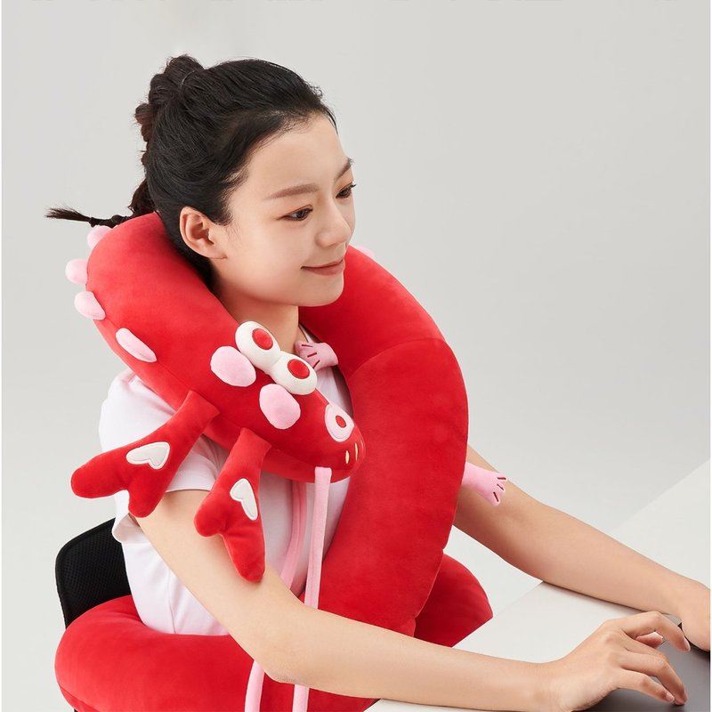 [Free Shipping] Lying Island Love Dragon Cute Spring Pillow Office Backrest Cushion - อื่นๆ - วัสดุอื่นๆ 