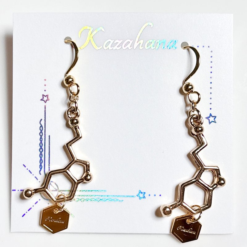 セロトニン ピアス イヤリング - 耳環/耳夾/耳骨夾 - 其他金屬 金色