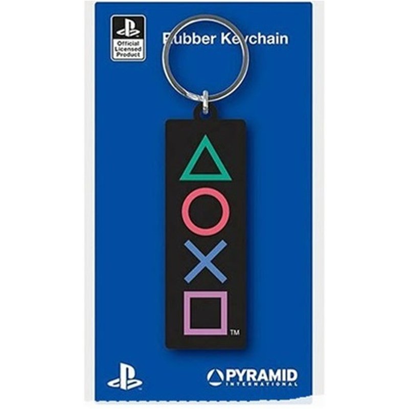 【PlayStation】Handle Button (Shapes) Imported Key Ring - Keychains - Rubber Multicolor