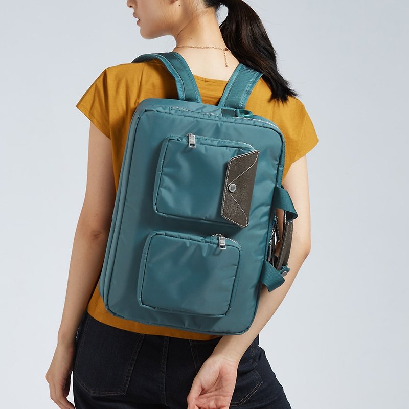 Matter Lab LUSTRE 3Way 15.6 Backpack-Forest - กระเป๋าเป้สะพายหลัง - วัสดุกันนำ้ สีเขียว