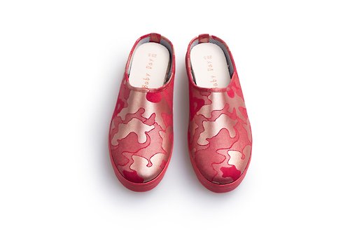 Baby Day - 親子鞋自創品牌 聖誕紅金『Baby Day』MIT珠光迷彩輕便鞋『women款』 紅金 女鞋 親子鞋