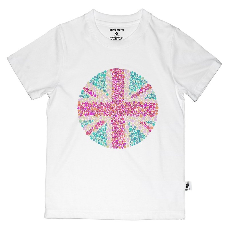 British Fashion Brand -Baker Street- Ishihara Union Jack T-shirt for Kids - Tops & T-Shirts - Cotton & Hemp White