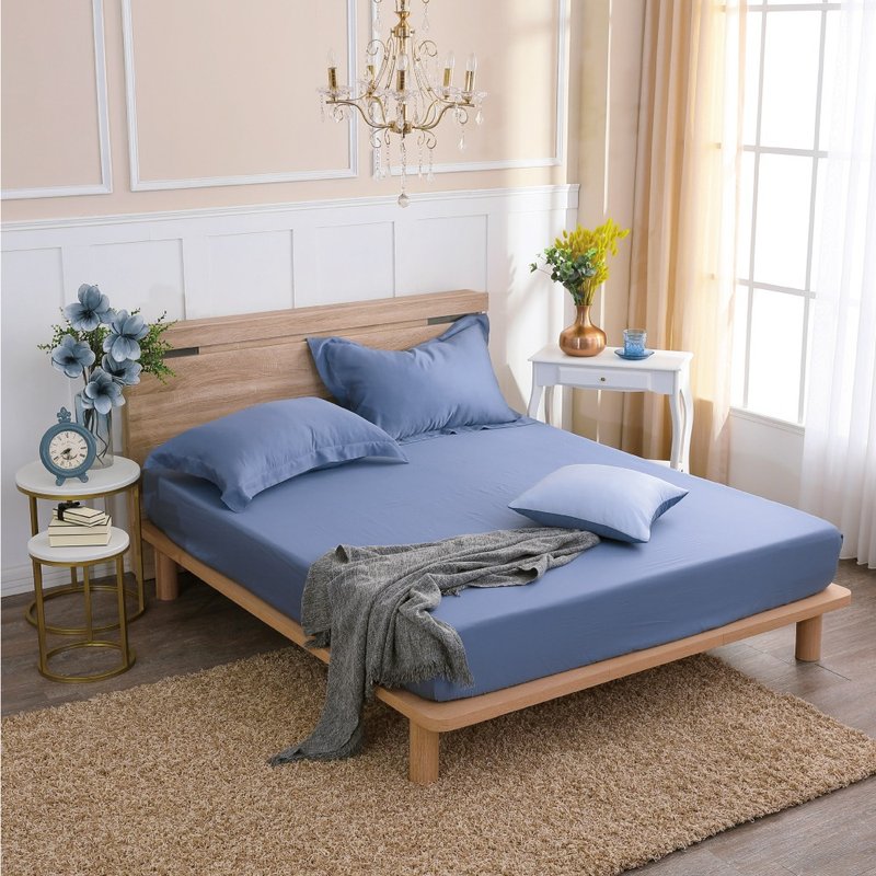 Hongyu 300 Woven Tencel Bed Cover Pillowcase Set Bona Blue (Single/Double/XL/Extra Large) - Bedding - Other Materials Blue