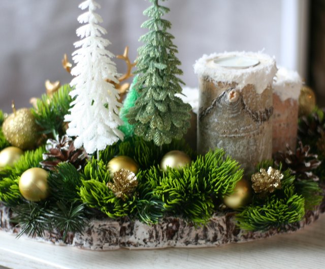 green×whiteのクリスマスアレンジメント③