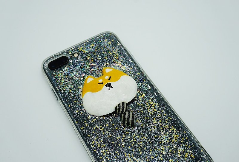 Shiba Inu Hand Paint Phone Case Dog New Year Gift Iphone X 6 7 8 Plus - Phone Cases - Clay Multicolor