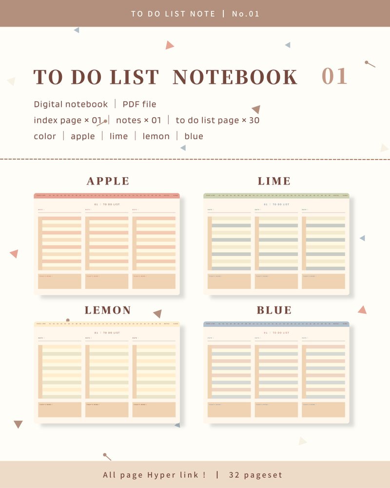 【 TODOLIST NOTEBOOK / No.1 】デジタルノート / テンプレート - 其他數位商品 - 其他材質 