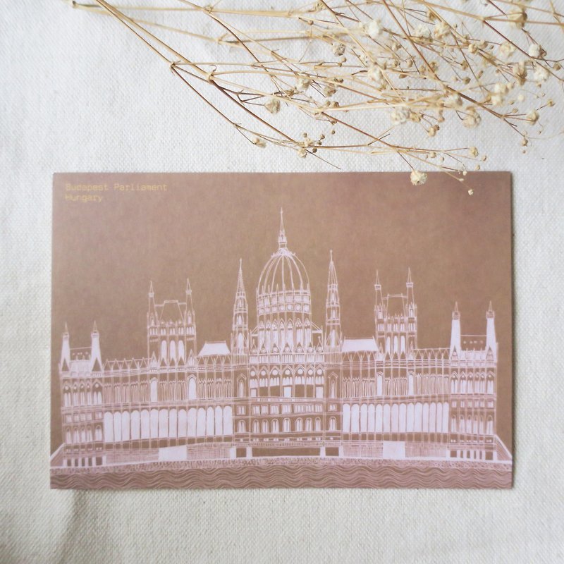 Travel Landscape-Hungary-Budapest Parliament Building / Illustrated postcard - Cards & Postcards - Paper 