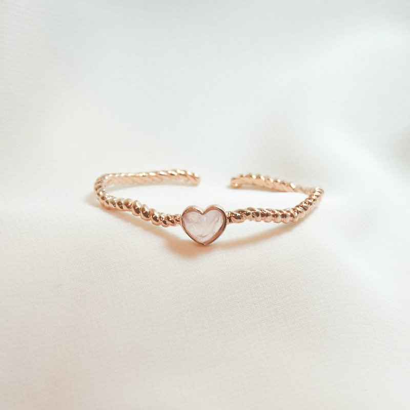 Heartbeat Bangle - Bracelets - Other Materials Pink