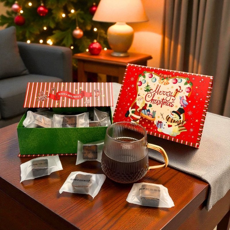 聖誕甜點時光_我的飲Bar綜合黑糖塊禮盒 (17gX24顆) 無防腐劑 - 蜂蜜/黑糖 - 紙 