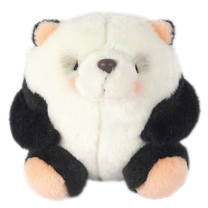 4.5 inches/round fluffy panda [Hallmark-ForeverFriends hug series] - ตุ๊กตา - วัสดุอื่นๆ ขาว