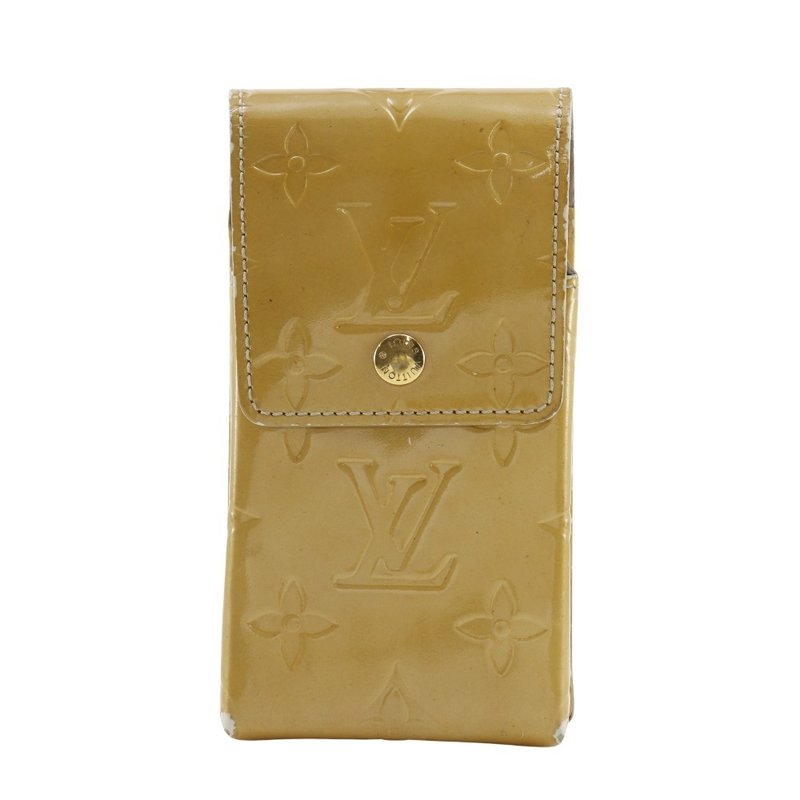 【日本直送】ルイ・ヴィトン LOUIS VUITTON グリーン シガレットケース M91048 ヴェルニ ベージュ レディース【中古】 - 其他 - 真皮 咖啡色