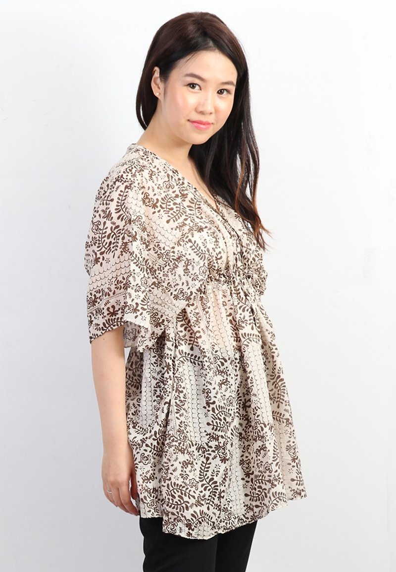 ATIPA  Kimono shirt - Women's Tops - Other Materials Brown