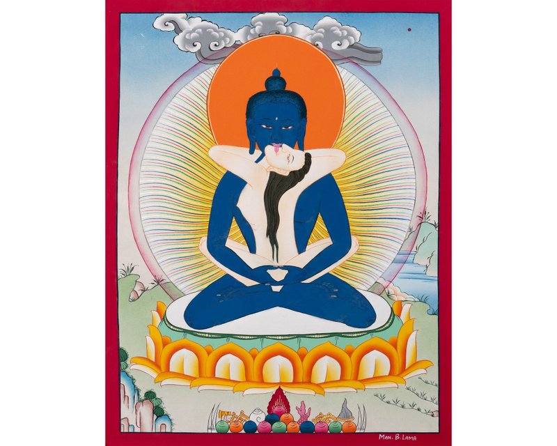 手工製作的佛之力量唐卡細節 - 壁貼/牆壁裝飾 - 其他金屬 多色