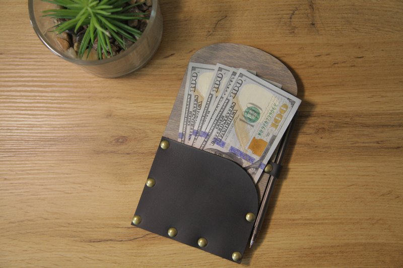 Check Holder with pen holder, Wooden Check Presenter FREE ENGRAVING - 其他 - 木頭 多色