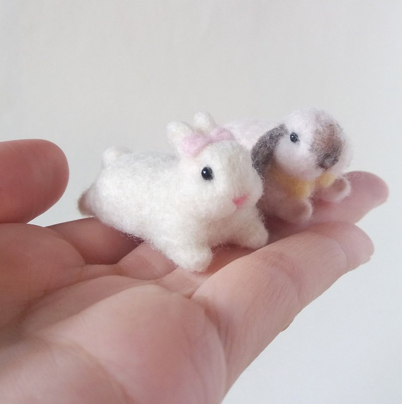 Made to Order Needle Felted Rabbit - Items for Display - Wool Khaki