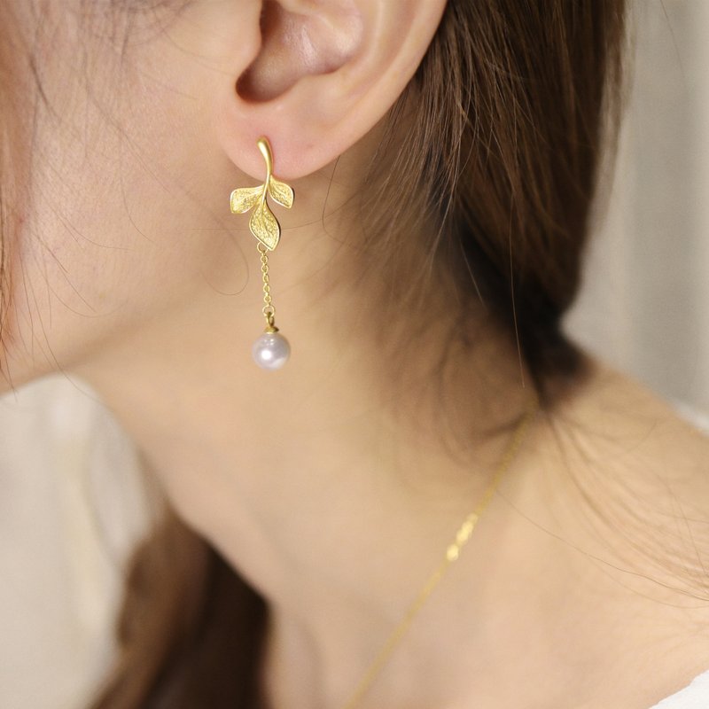 [Ye Ying Fei] Freshwater Pearl Earrings | Indifferent Pearls - Earrings & Clip-ons - Pearl 