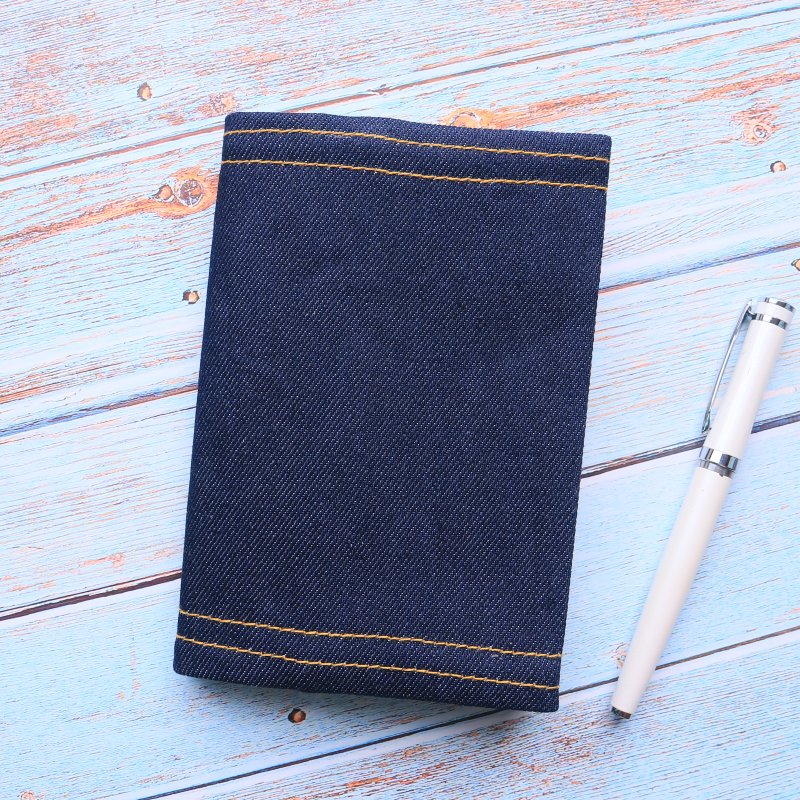 [Thick Denim Book Cover] Book Cover Adjustable Book Cover A5 A6 B6 20K 16K - ปกหนังสือ - ผ้าฝ้าย/ผ้าลินิน 