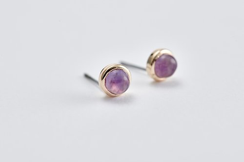SOIRÉE BY N.Y. 蒔華芮設計師輕珠寶 紫醉晶迷寶石耳環l紫晶|耳針