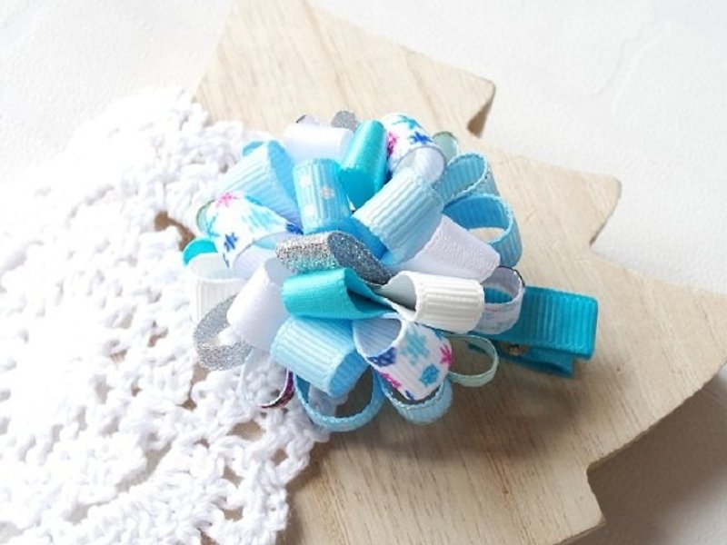 Puffy Loopy flower children hairpin headdress ball (Frozen) - Bibs - Other Materials 