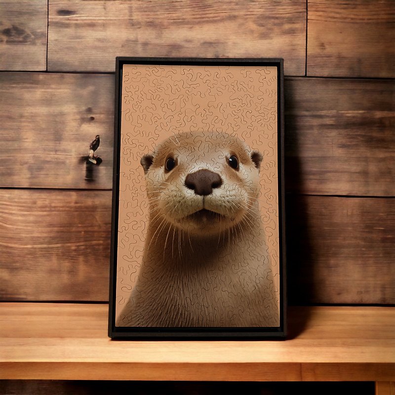 Hey! Look at the camera - Otter - Puzzles - Wood Brown
